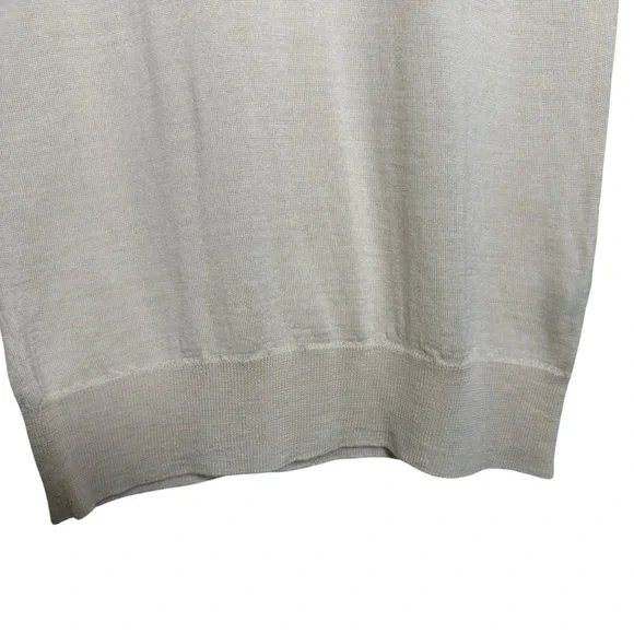 J CREW Sweater Women 3/4 Sleeve 100% Merino Wool Knit Cream Sz XXS Minimalist - Picture 4 of 9